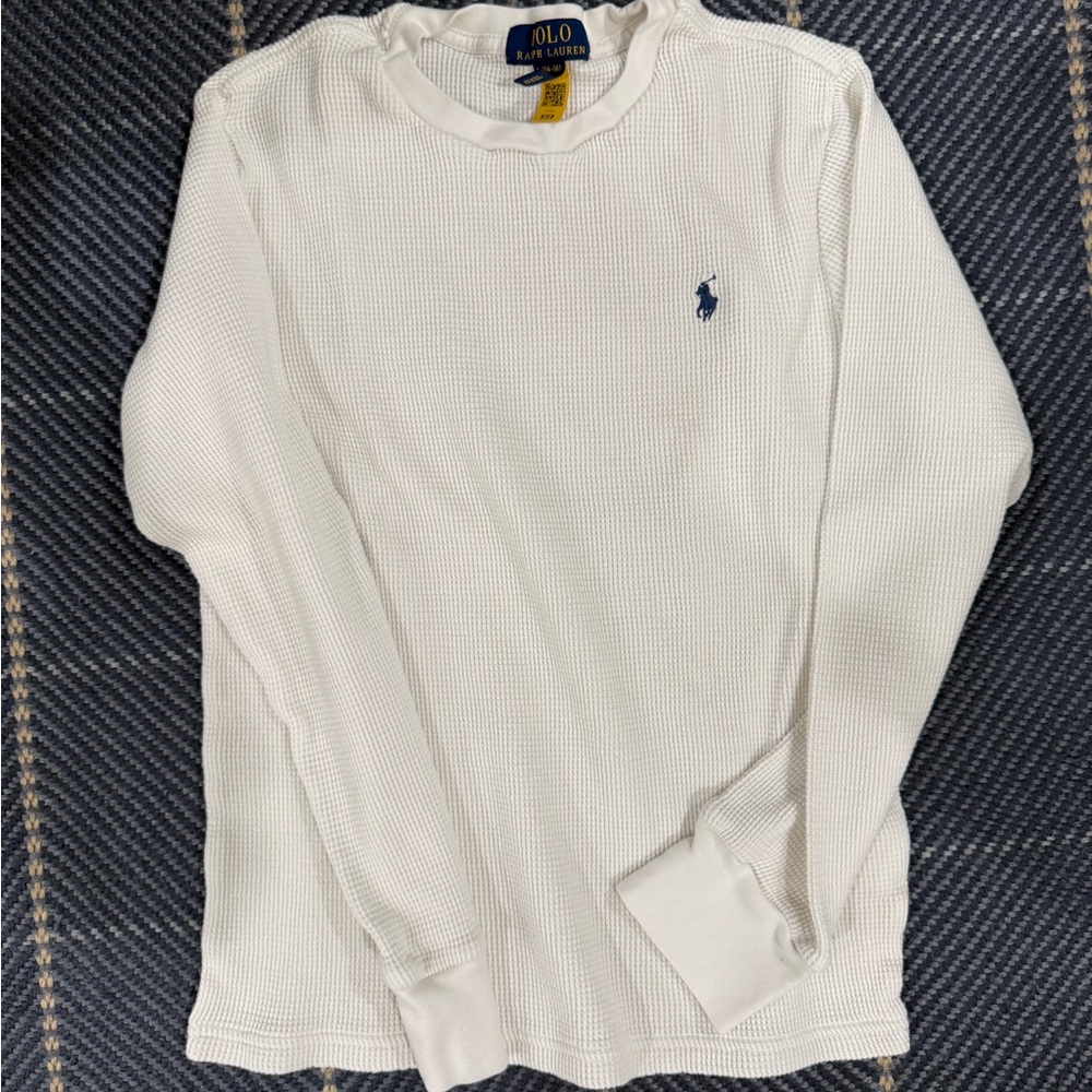 Ralph Lauren Cream Waffle Knit Top